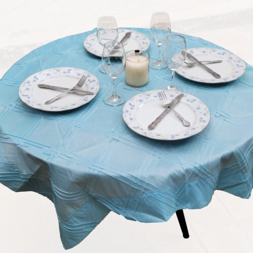 Cubre Mantel Azul Cielo Tornasol Cuadrado