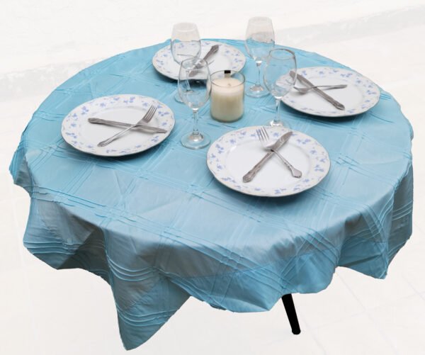 Cubre Mantel Azul Cielo Tornasol Cuadrado