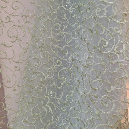 Tela Verde Esmeralda con Cristal (Precio por Metro)