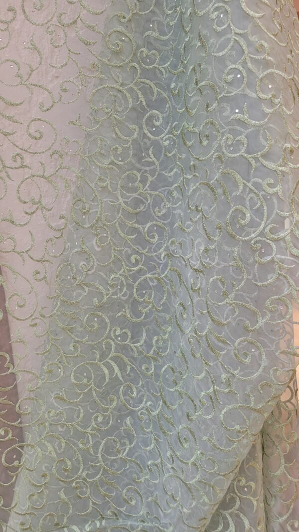 Tela Verde Esmeralda con Cristal (Precio por Metro)